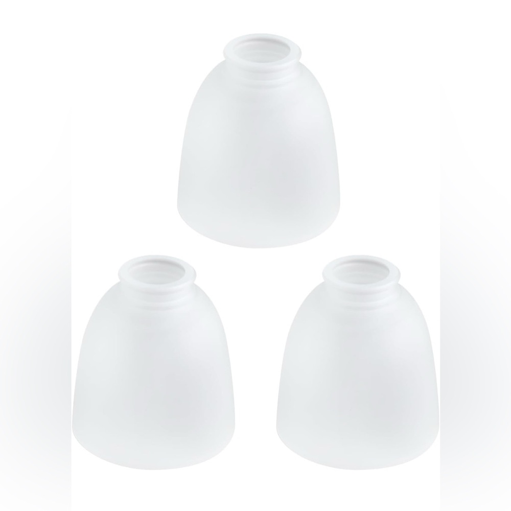 3 Pack White Frosted Glass Shade Replacements,